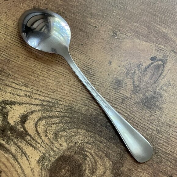 Oxford Hall Jamestown Oval Dinner Place Soup Spoon Stainless 6 7/8" Set of 8 - Picture 4 of 5